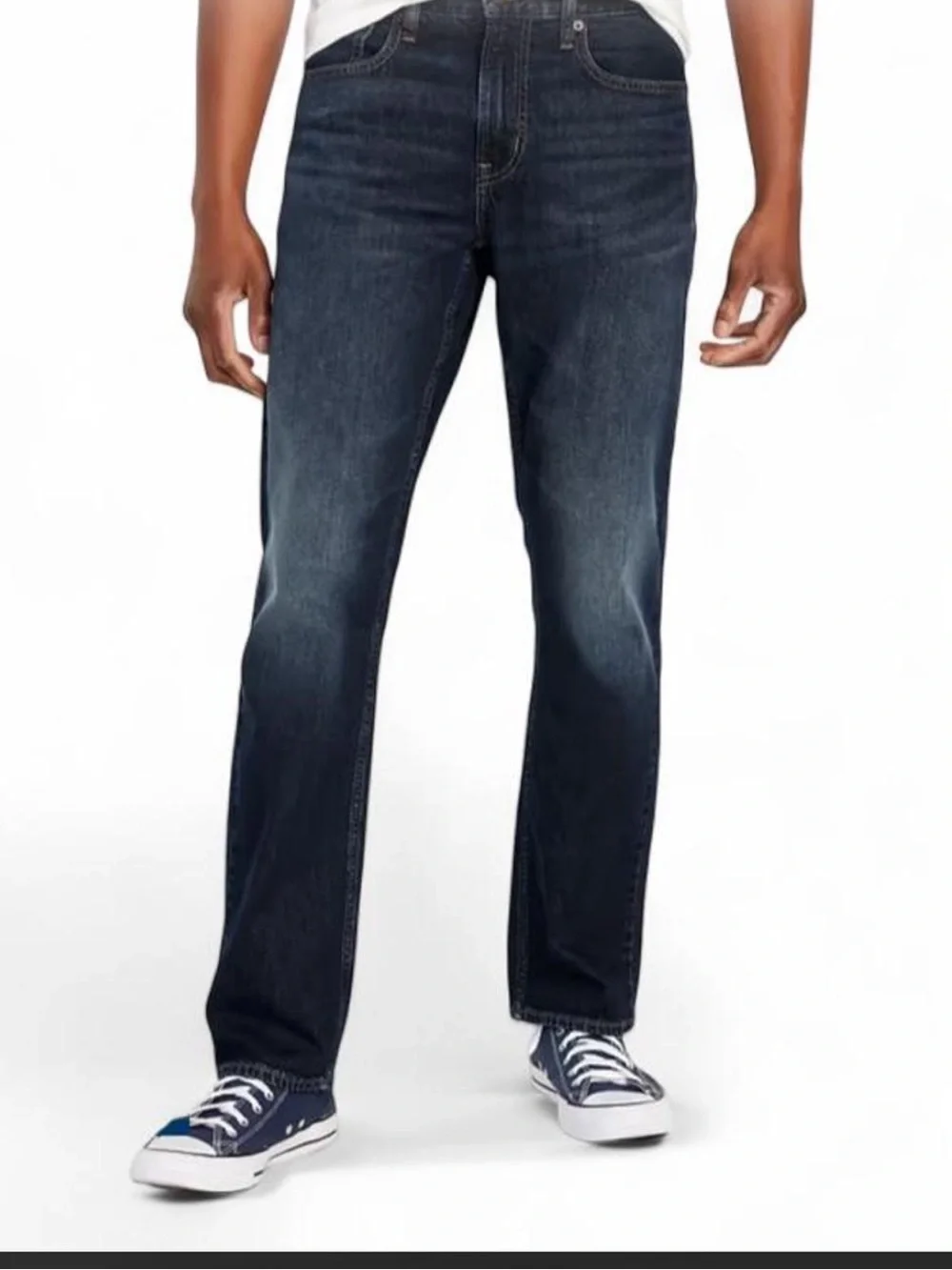 Old Navy Men's Straight Jeans in Dark Blue Wash